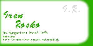 iren rosko business card